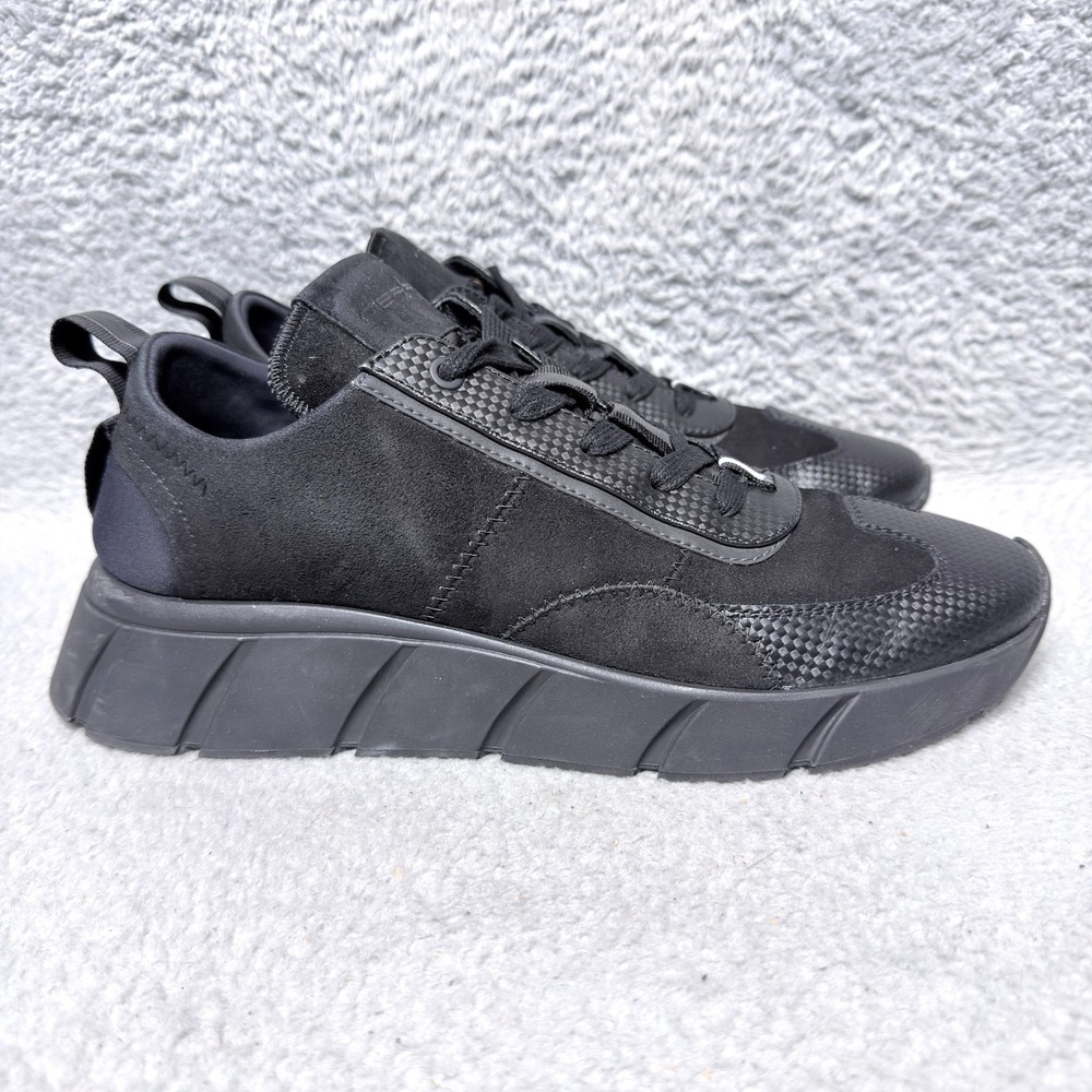 Nera Model One Mens Size 10 Sneakers Shoes Carbon Black Italian Suede Chunky